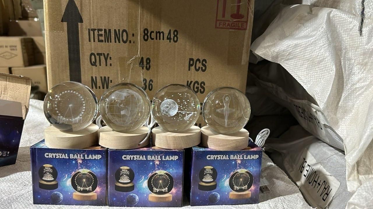 3D Crystal Lamp Ball – Assorted LED Light Sphere for Home & Room Decor
