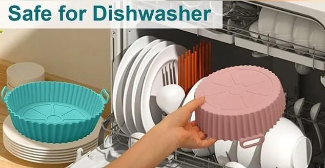 Reusable Silicone Air Fryer Baking Tray – Heat-Resistant, Non-Stick Mold (1 Pc)