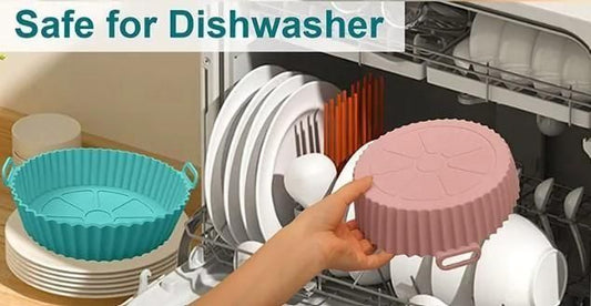 Reusable Silicone Air Fryer Baking Tray – Heat-Resistant, Non-Stick Mold (1 Pc)