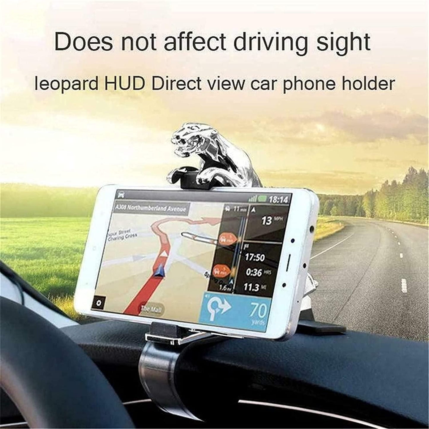 Jaguar Dashboard Phone Holder for Car – Anti-Slip Silicone Mobile Mount (360° Adjustable)