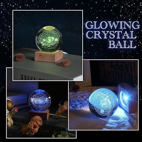 3D Crystal Lamp Ball – Assorted LED Light Sphere for Home & Room Decor