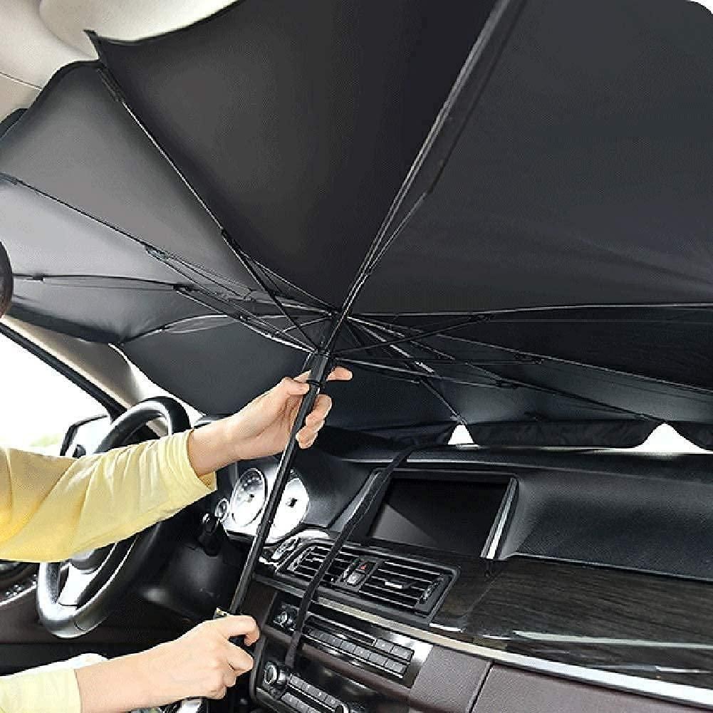 Car Windshield Sun Shade Umbrella – Alloy Steel Frame, Thermal Heat & UV Protection